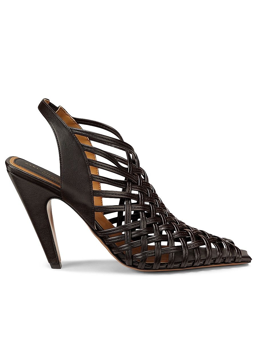 Women's Spur Alter-Mat 95MM Woven Slingback Sandals - Coffee - Size 6