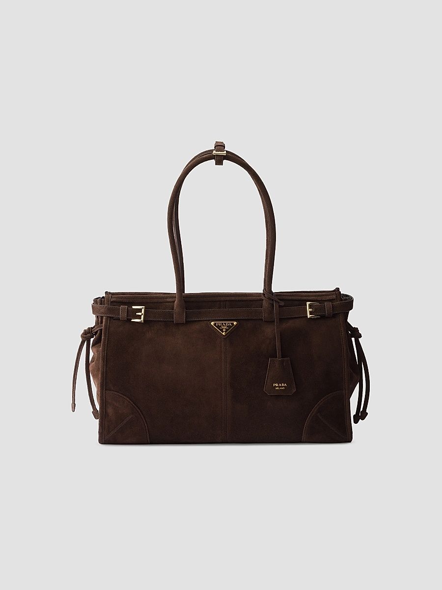Women's Bonnie Large Suede Tote Bag - Brown