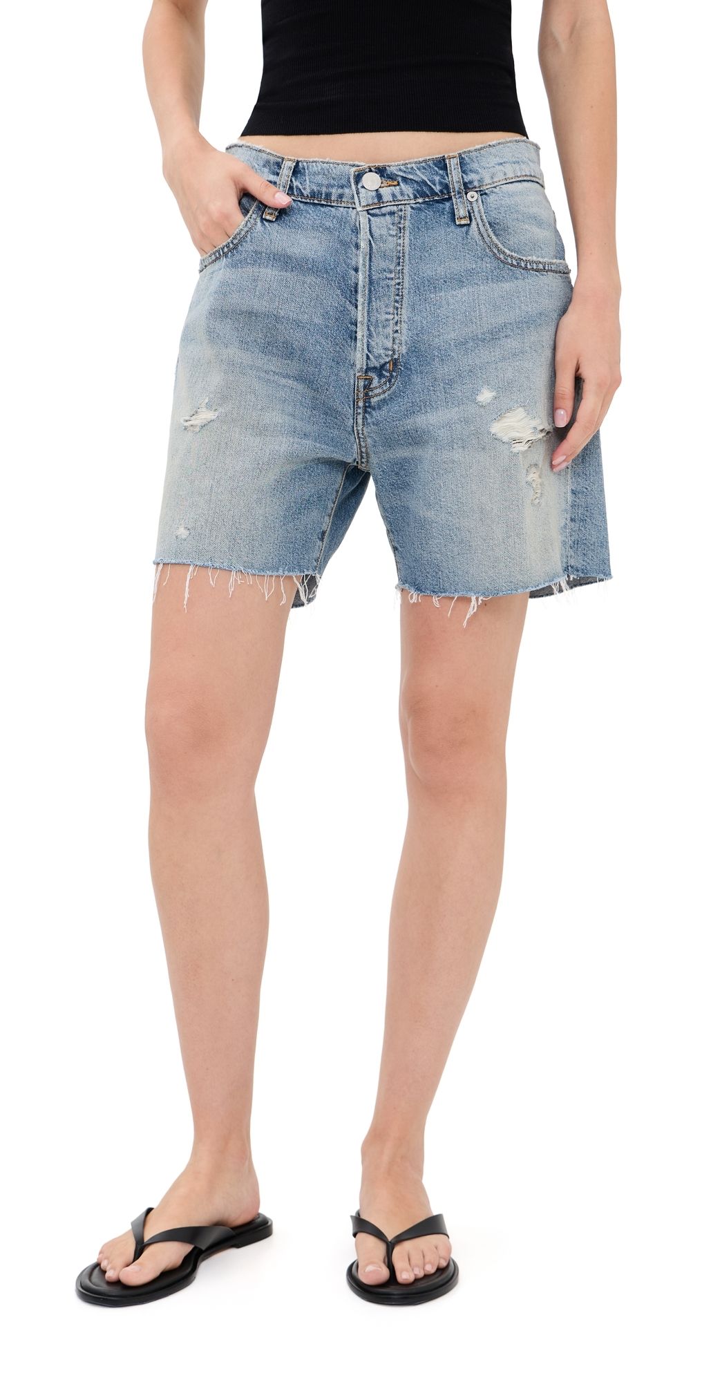 Éterne Emmett Boyfriend Shorts Light Indigo 28
