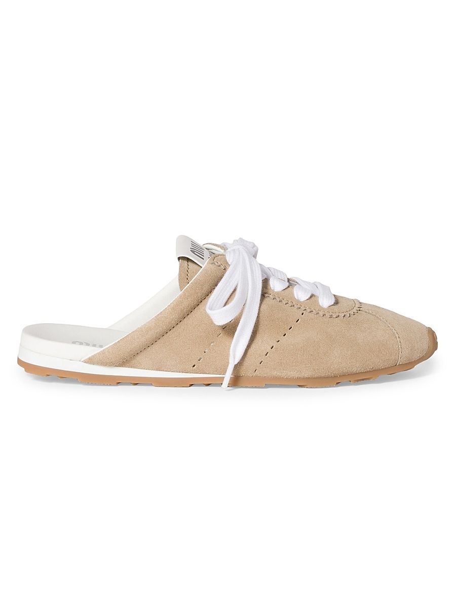 Women's Plume Suede Mules - Beige Khaki - Size 6