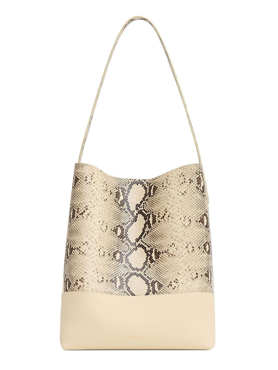 Women's Everyday Cabas Snakeskin-Print Leather Tote Bag - Roccia And Jasmine