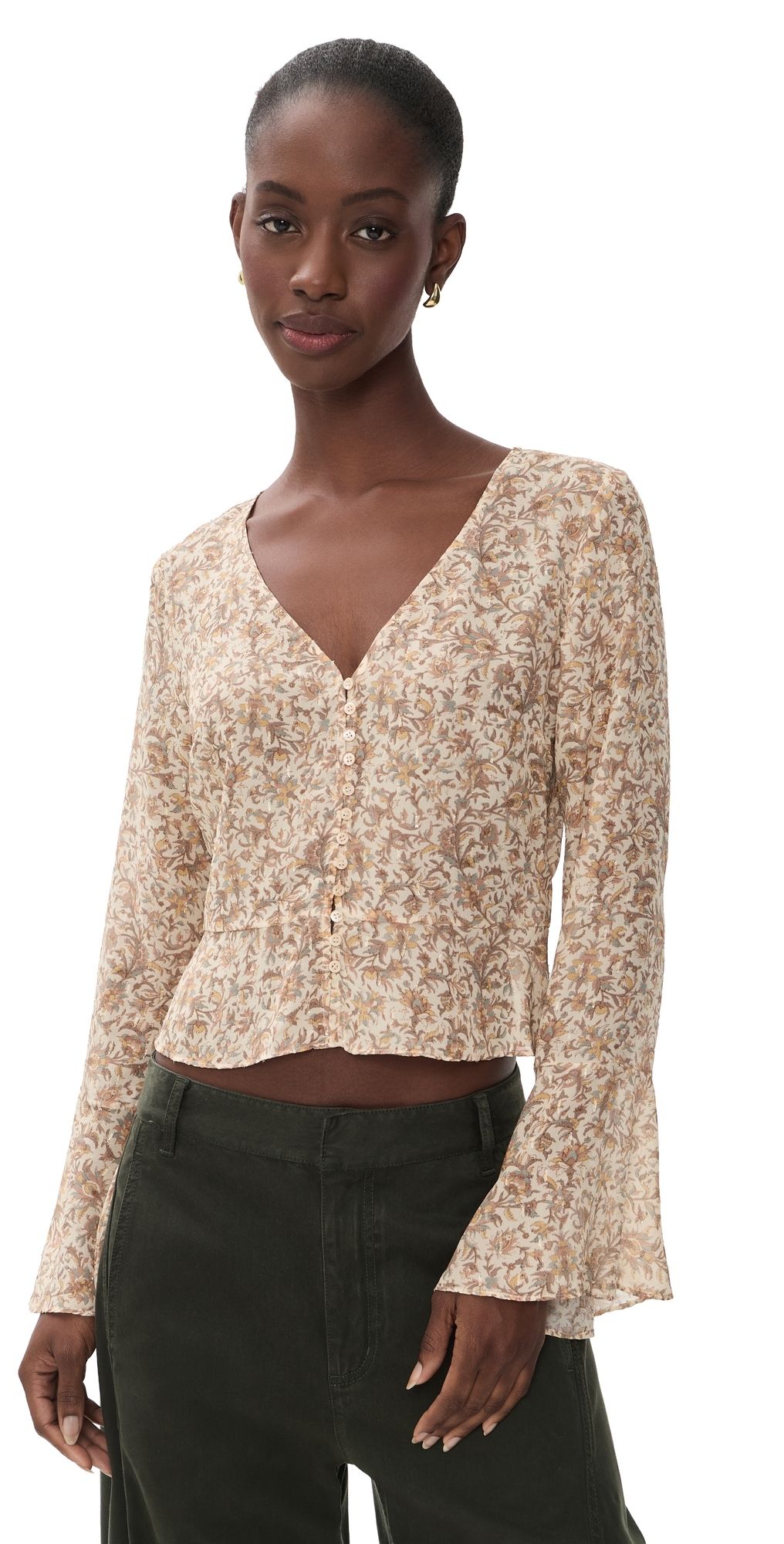 PAIGE Mila Blouse Ecru Multi S
