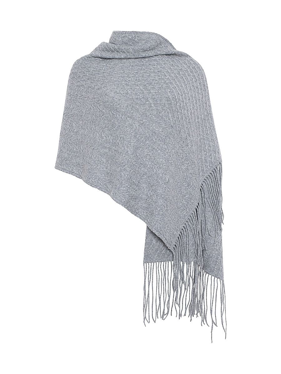 Women's Select Knit Cashmere Shawl - Gray