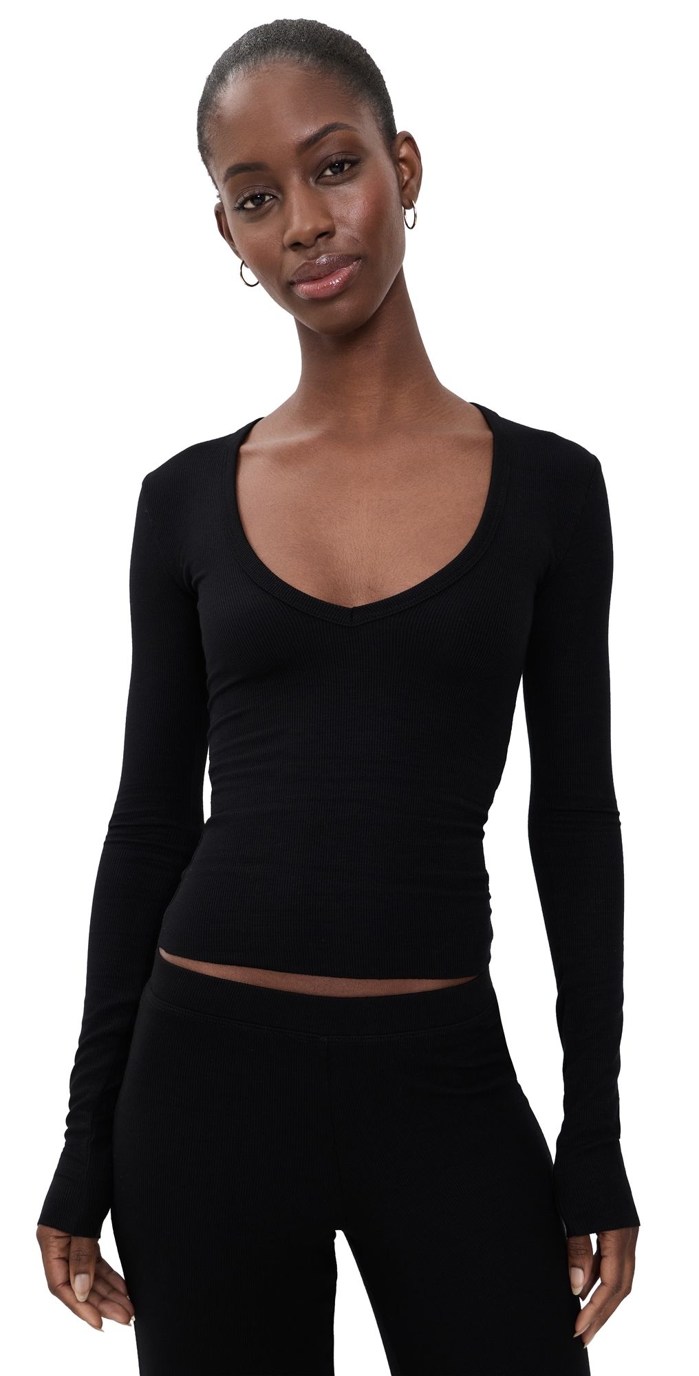 Éterne Ribbed Tee Black XS