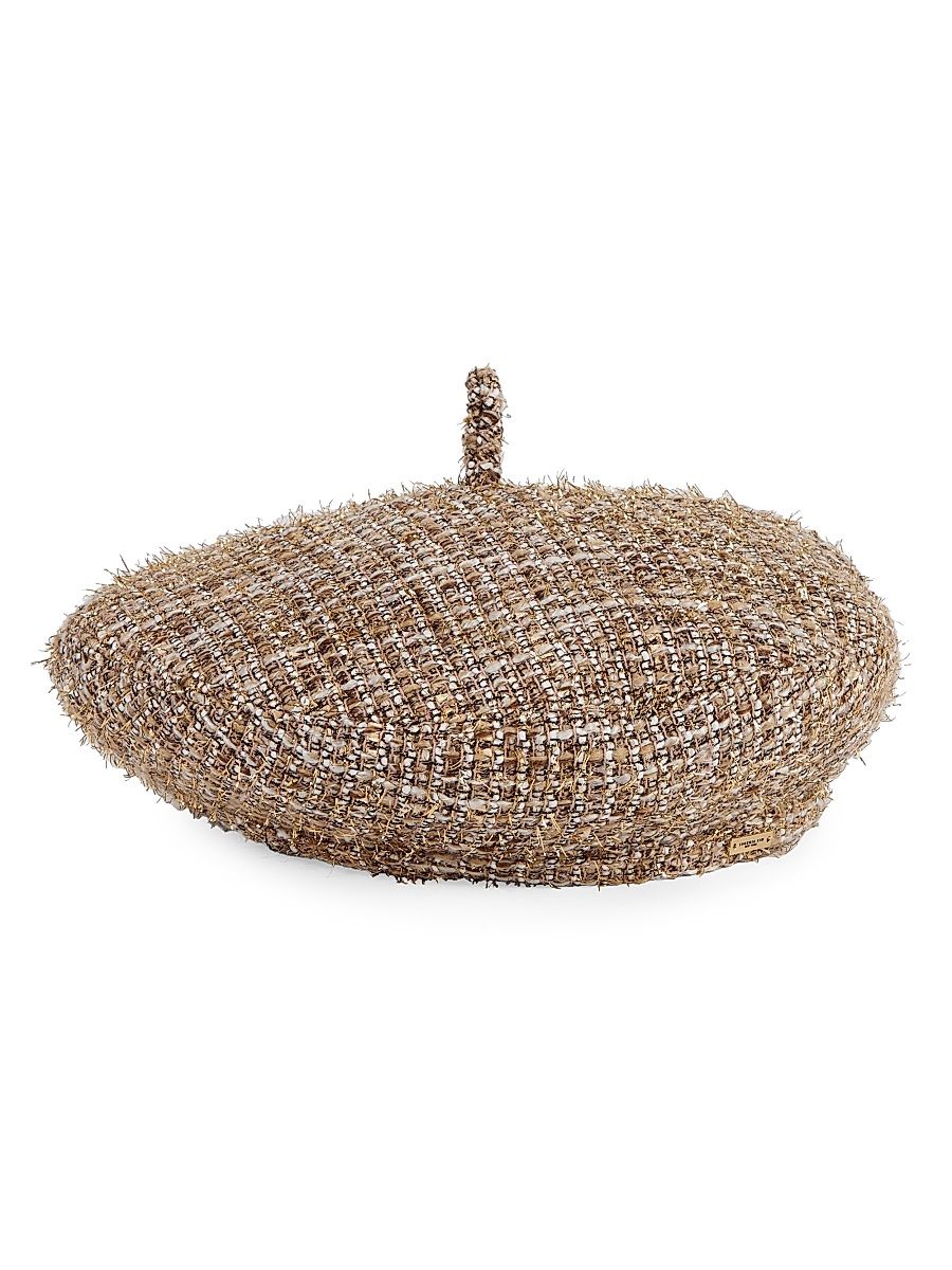 Women's Carter Tweel Wool Beret - Camel Gold