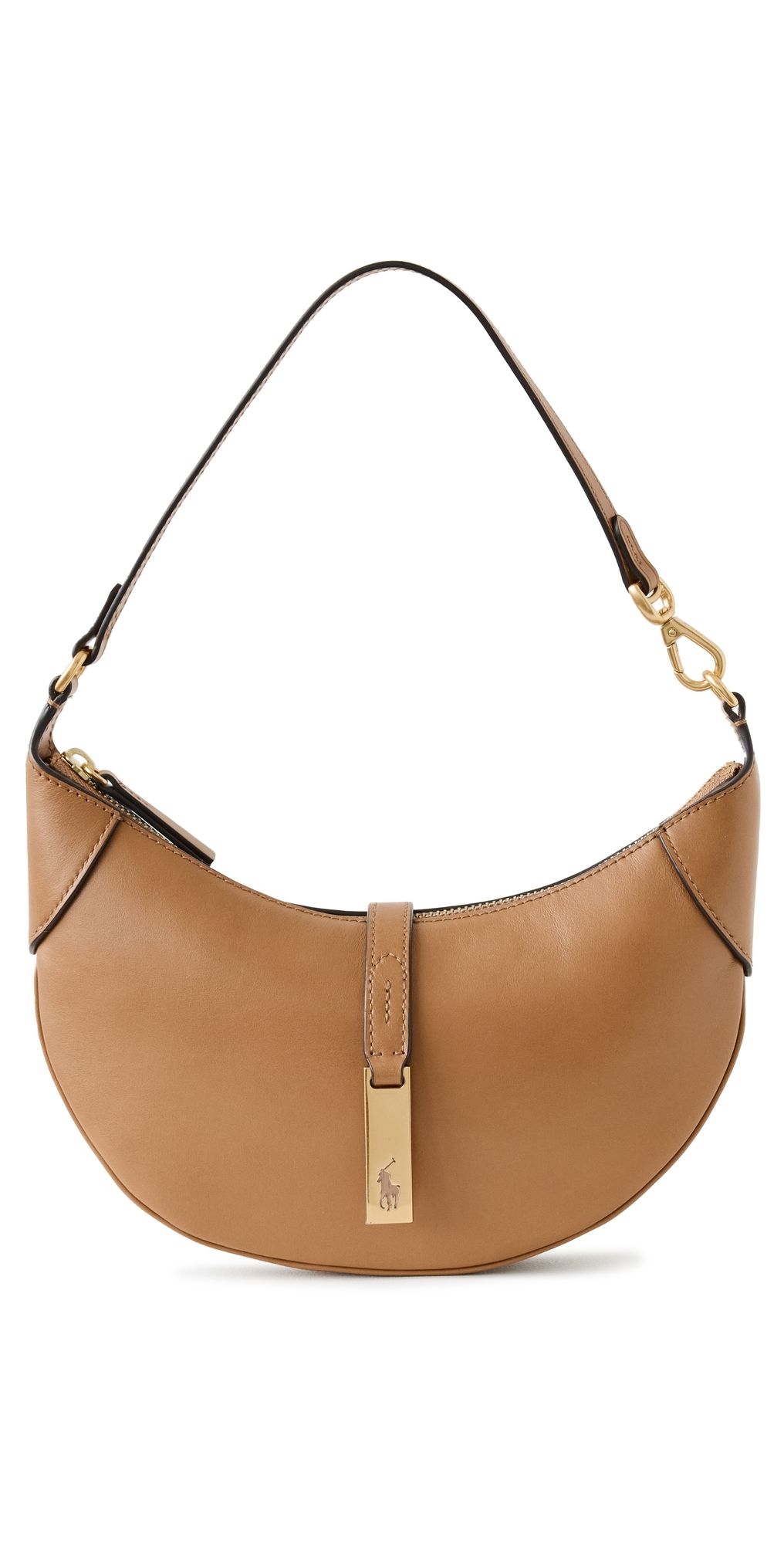 Polo Ralph Lauren Small Grain Polo ID Mini Shoulder Bag Tan One Size