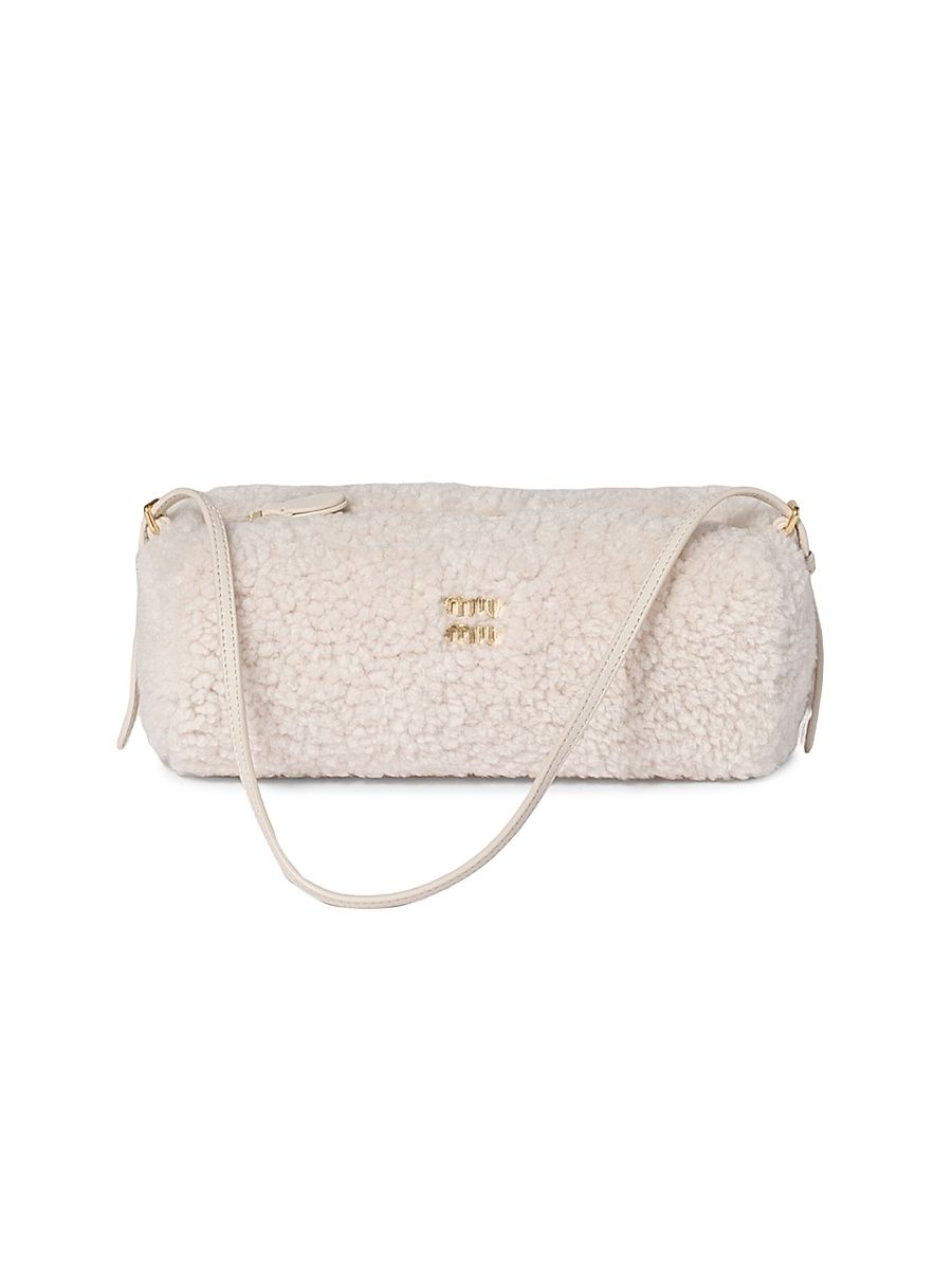 Women's Shearling Pouch - Light Beige
