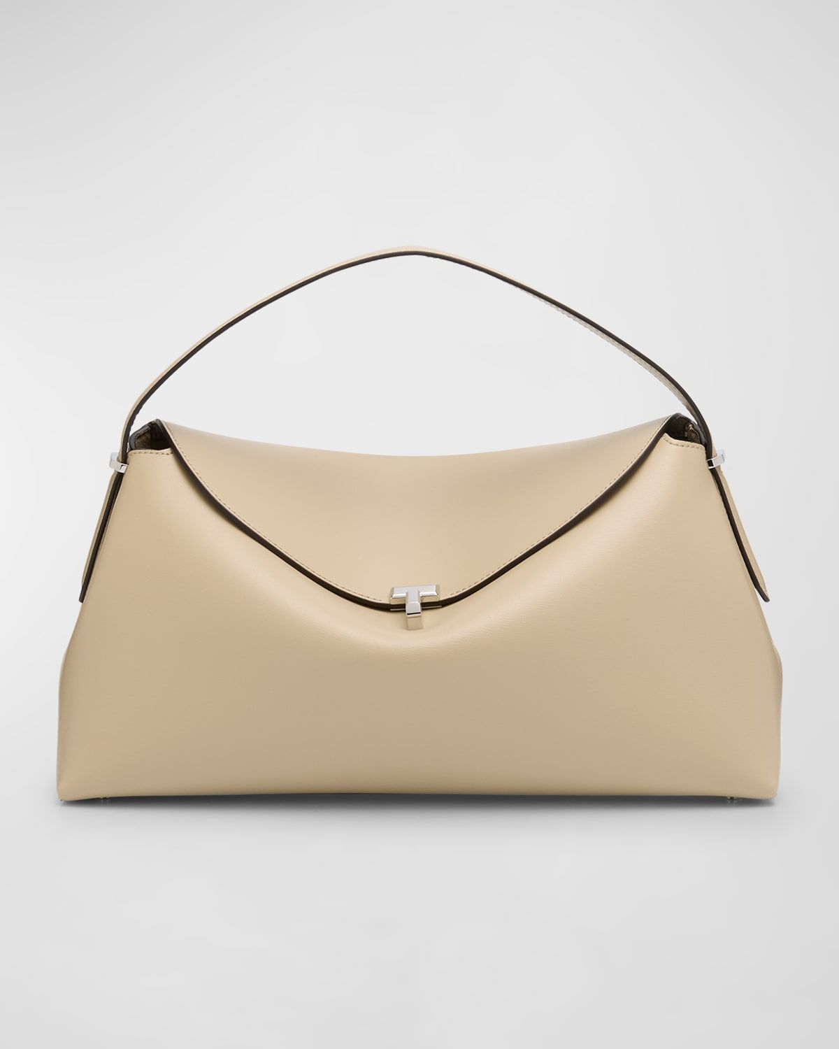 T-Lock Leather Top-Handle Bag