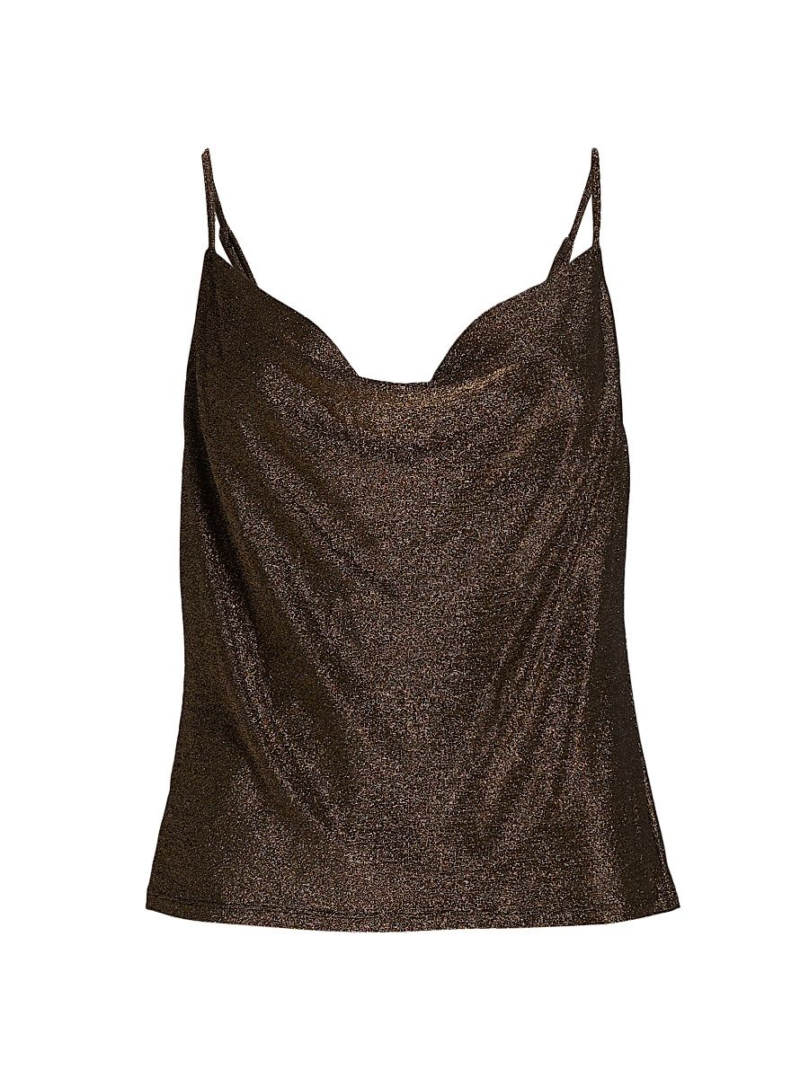 Women's Carla Shimmer Top - Gold Knit - Size Large
