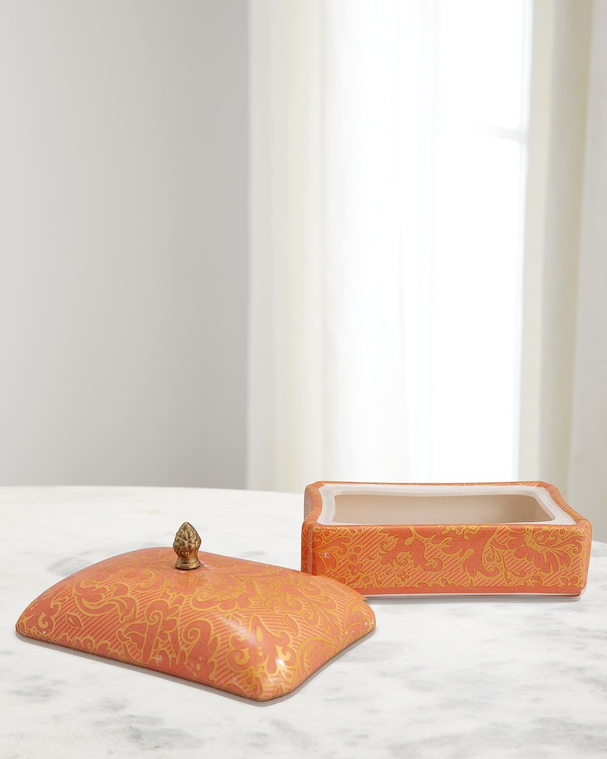 Richmond Damask Coral Box