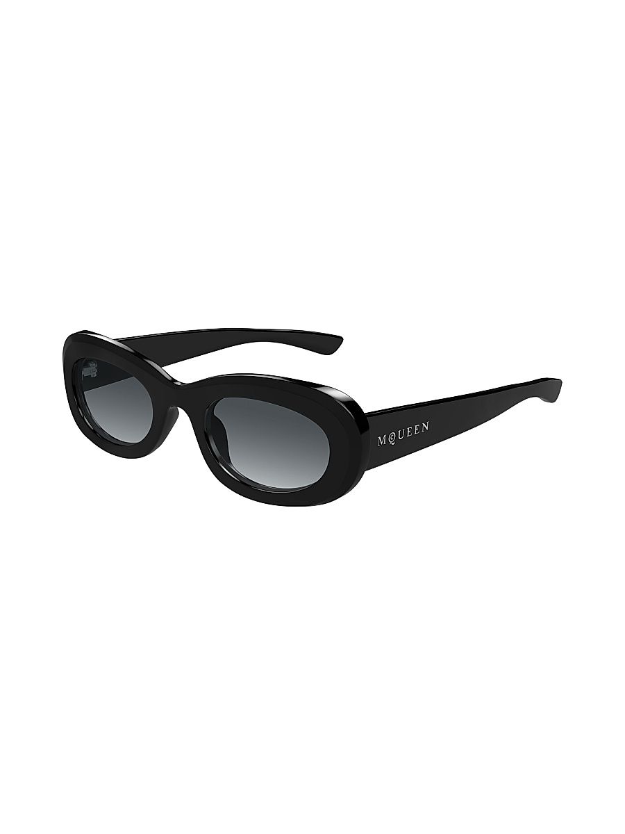 Women's 51MM Oval Sunglasses - Black
