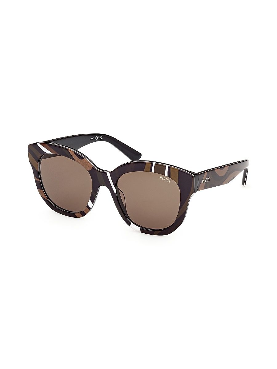 Women's 53MM Cat-Eye Sunglasses - Brown
