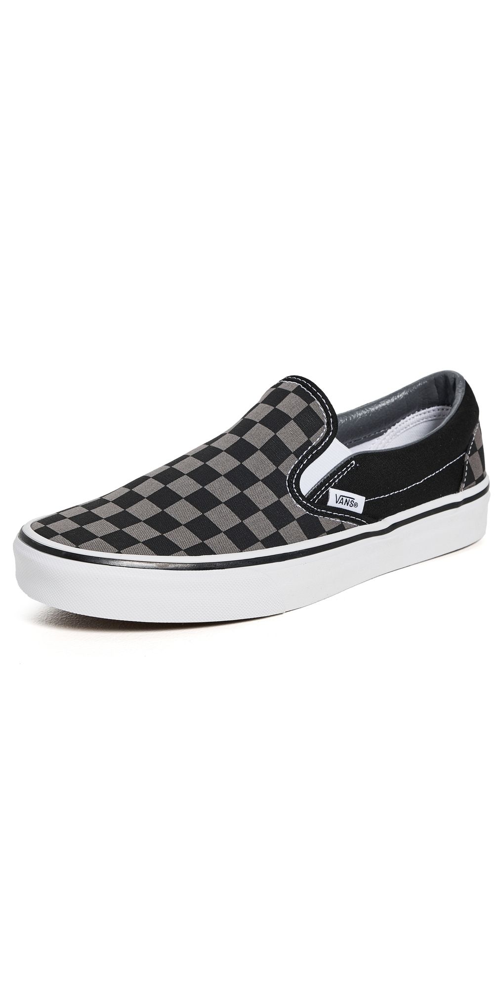 Vans Classic Slip On Unisex Sneakers Black/Pewter Checkerboard M 4/ W 5.5