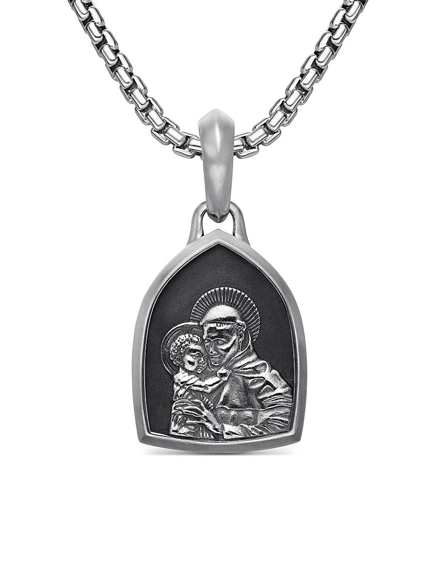 Men's St. Anthony Amulet in Sterling Silver - Sterling Silver