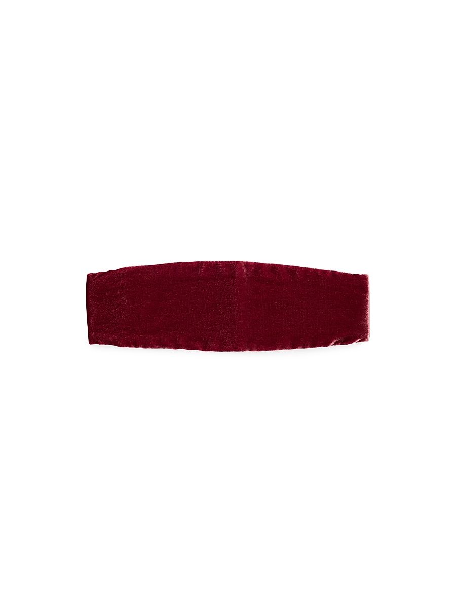 Women's Heloise Velvet Wrap Headband - Dark Red