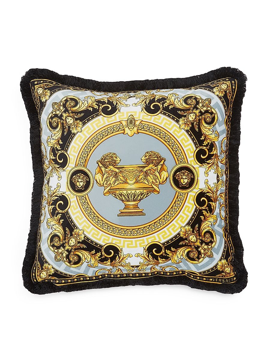 Baroque Printed Cushion - Black