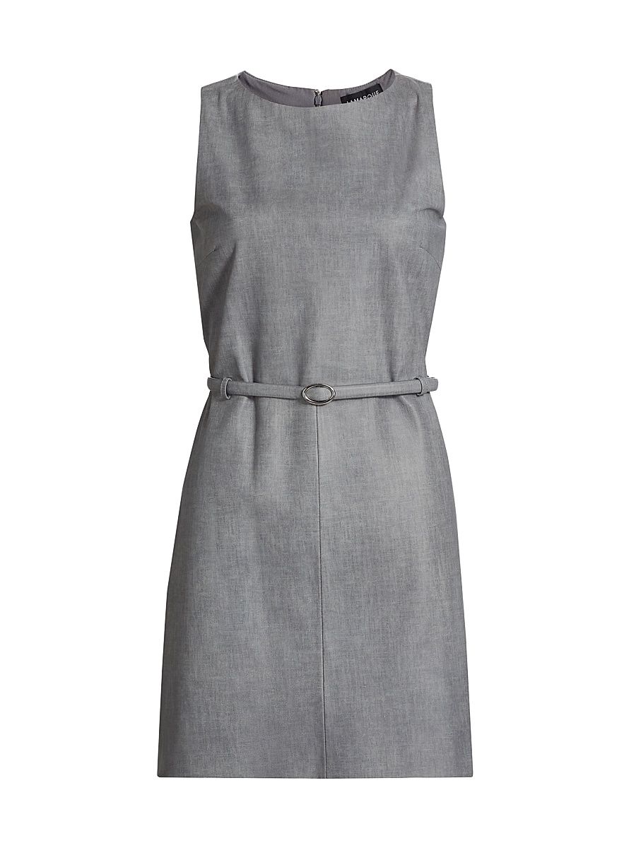 Women's Hilma Leather Minidress - Grey Weave - Size Small