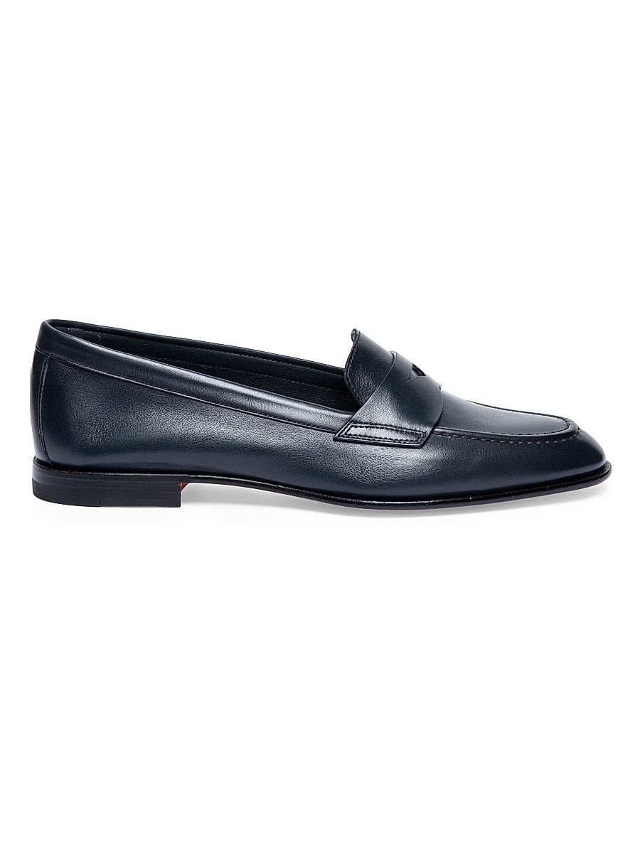 Women's Patent Leather Loafers - Navy - Size 10.5