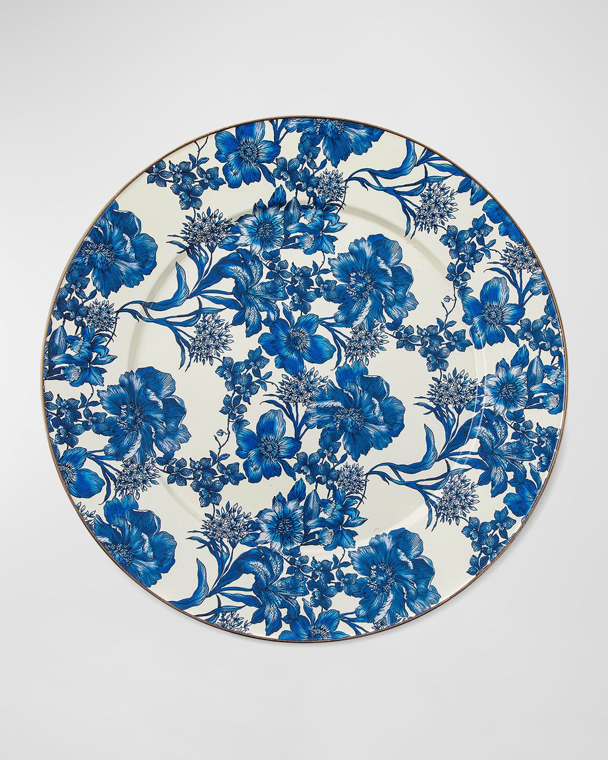 English Garden Enamel Serving Platter Royal