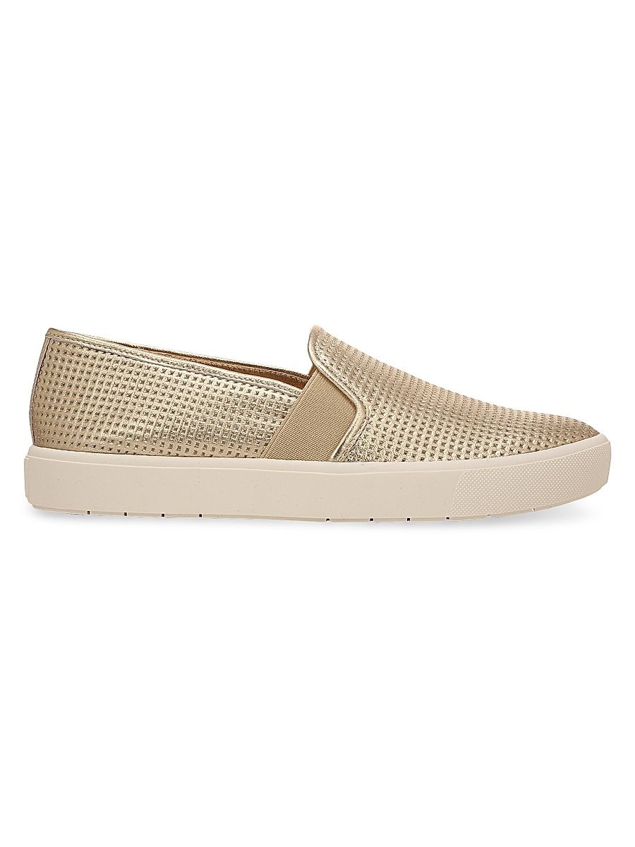 Women's Blair Perforated Leather Slip-On Sneakers - Champagne - Size 9