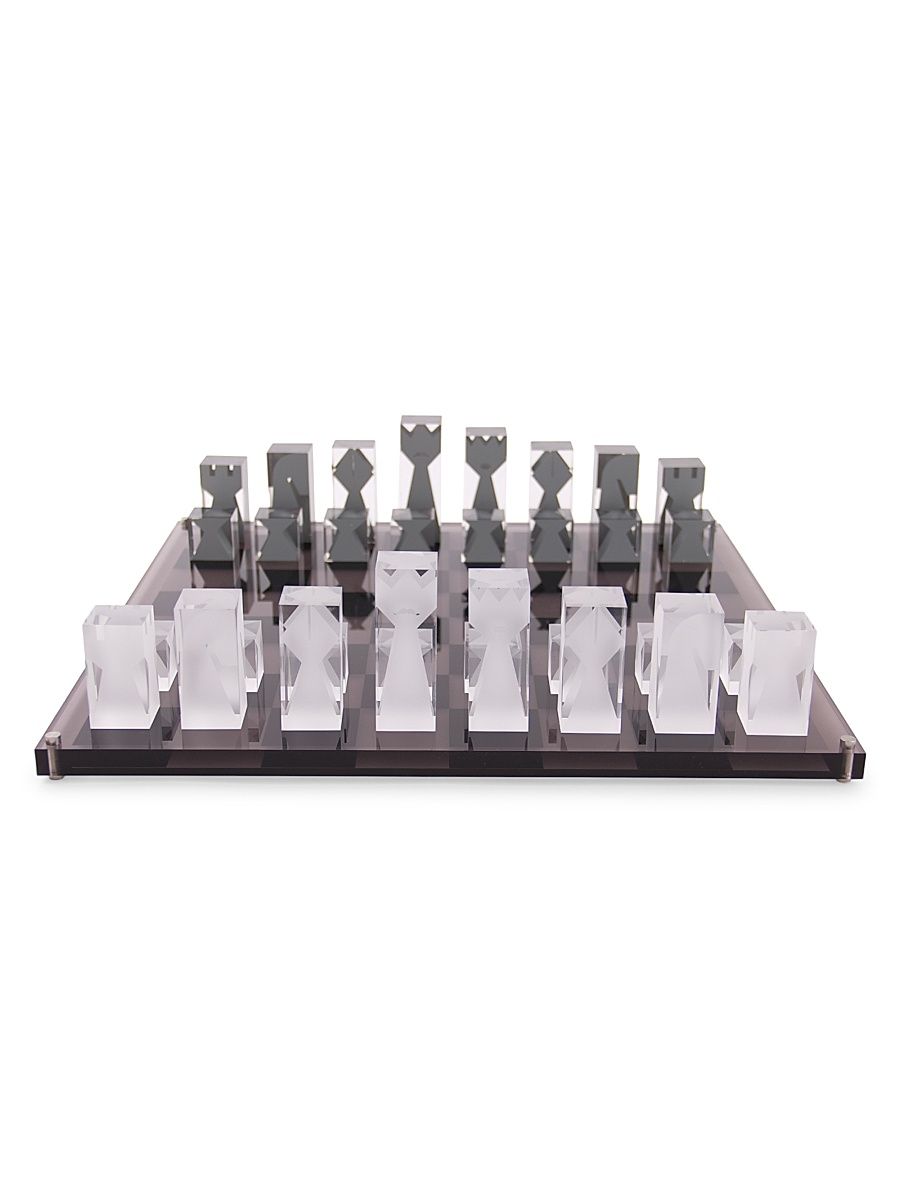 Jonathan Adler Acrylic Chess Set - Black