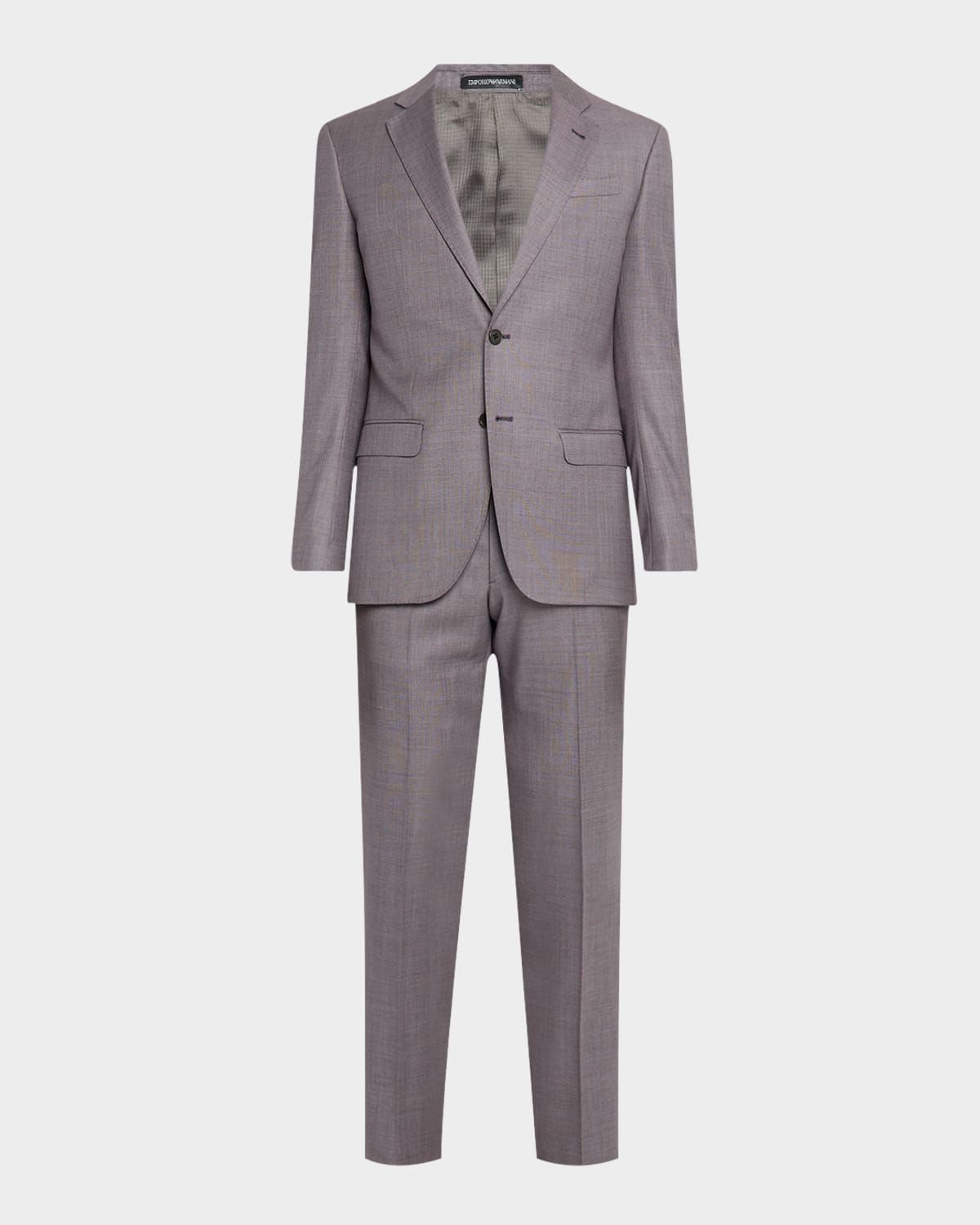 Men & apos;s Silky Wool Sharkskin Suit