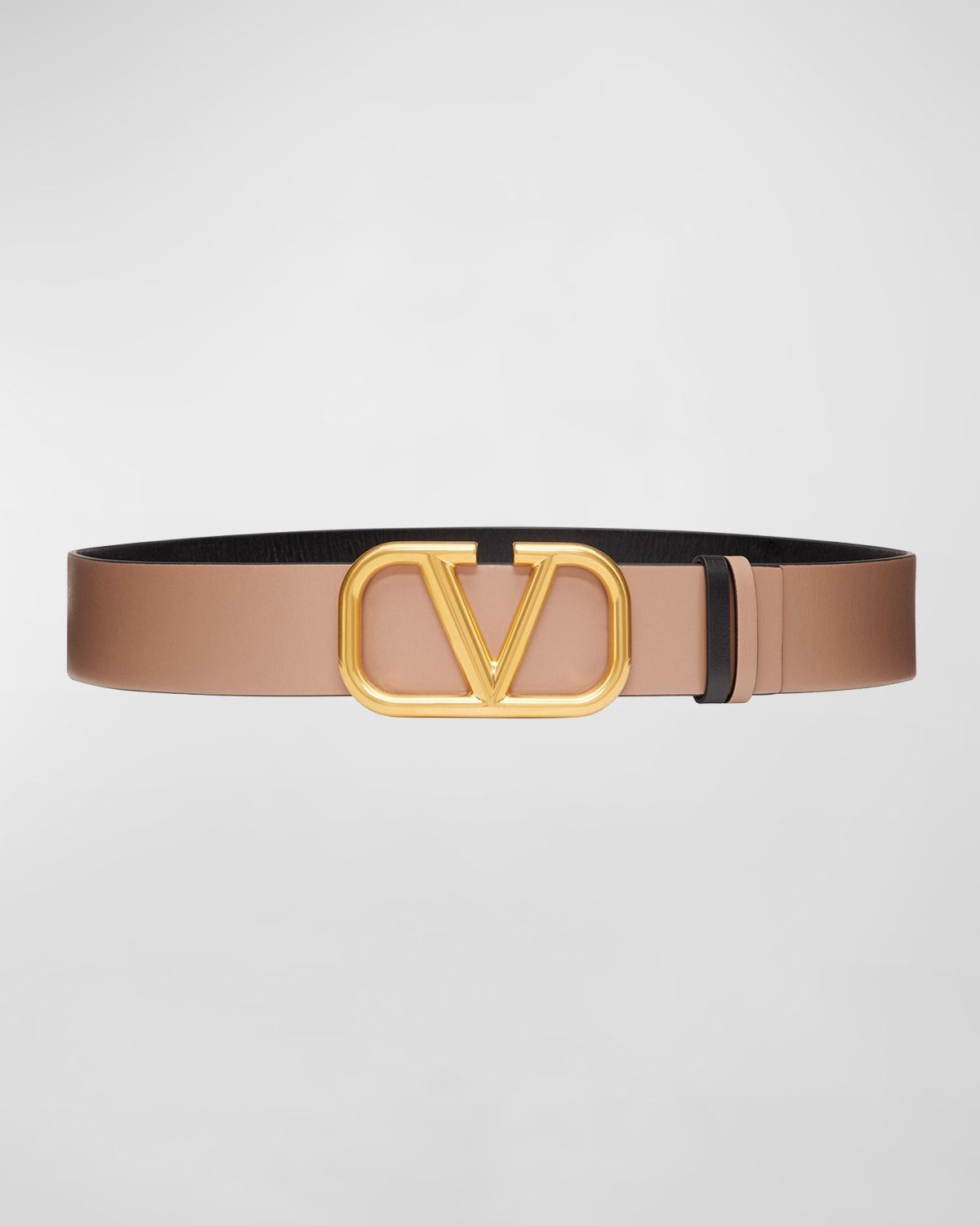 VLogo Leather Belt, 40mm