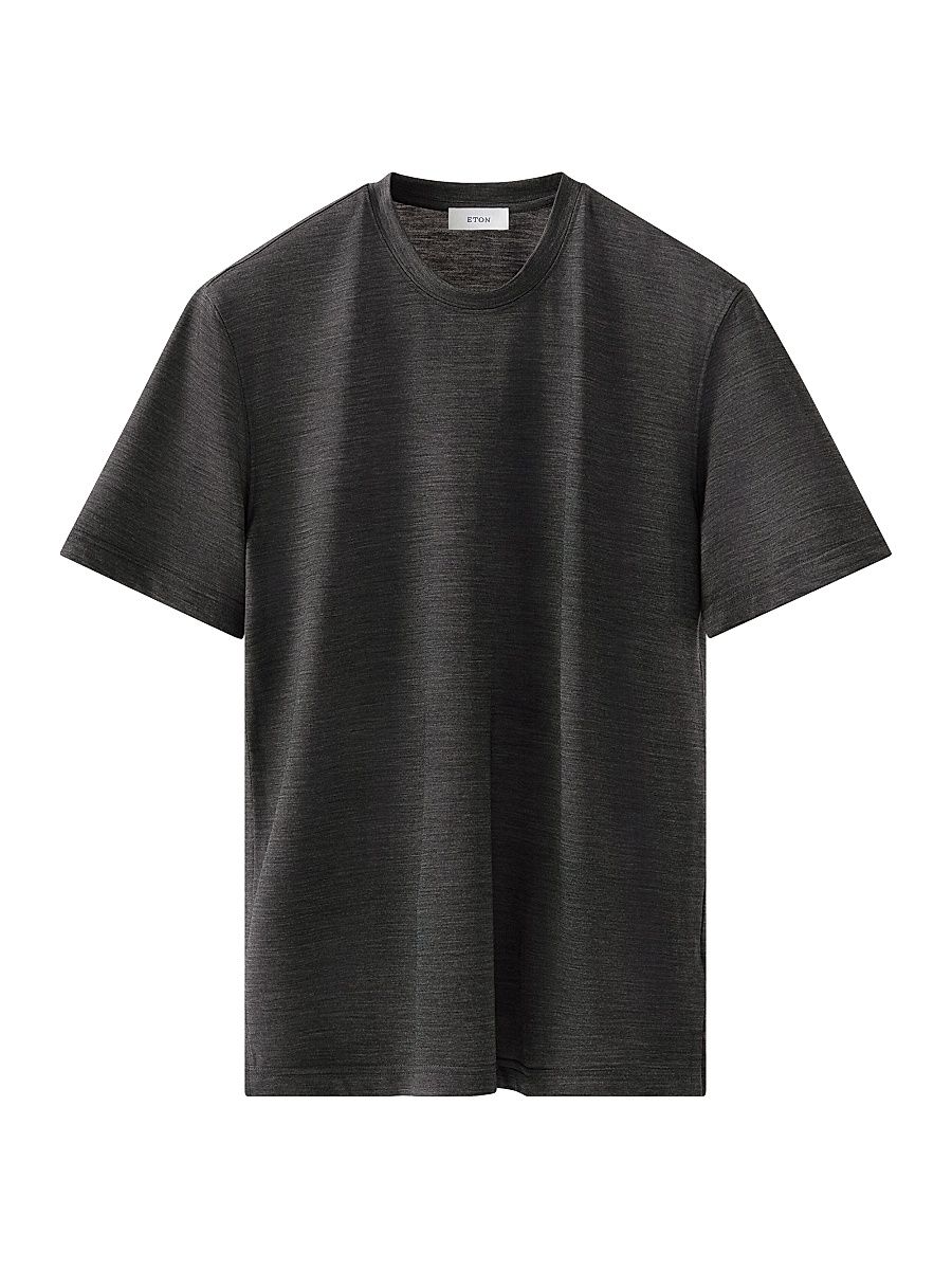 Men's Merino Wool T-Shirt - Dark Grey - Size XL