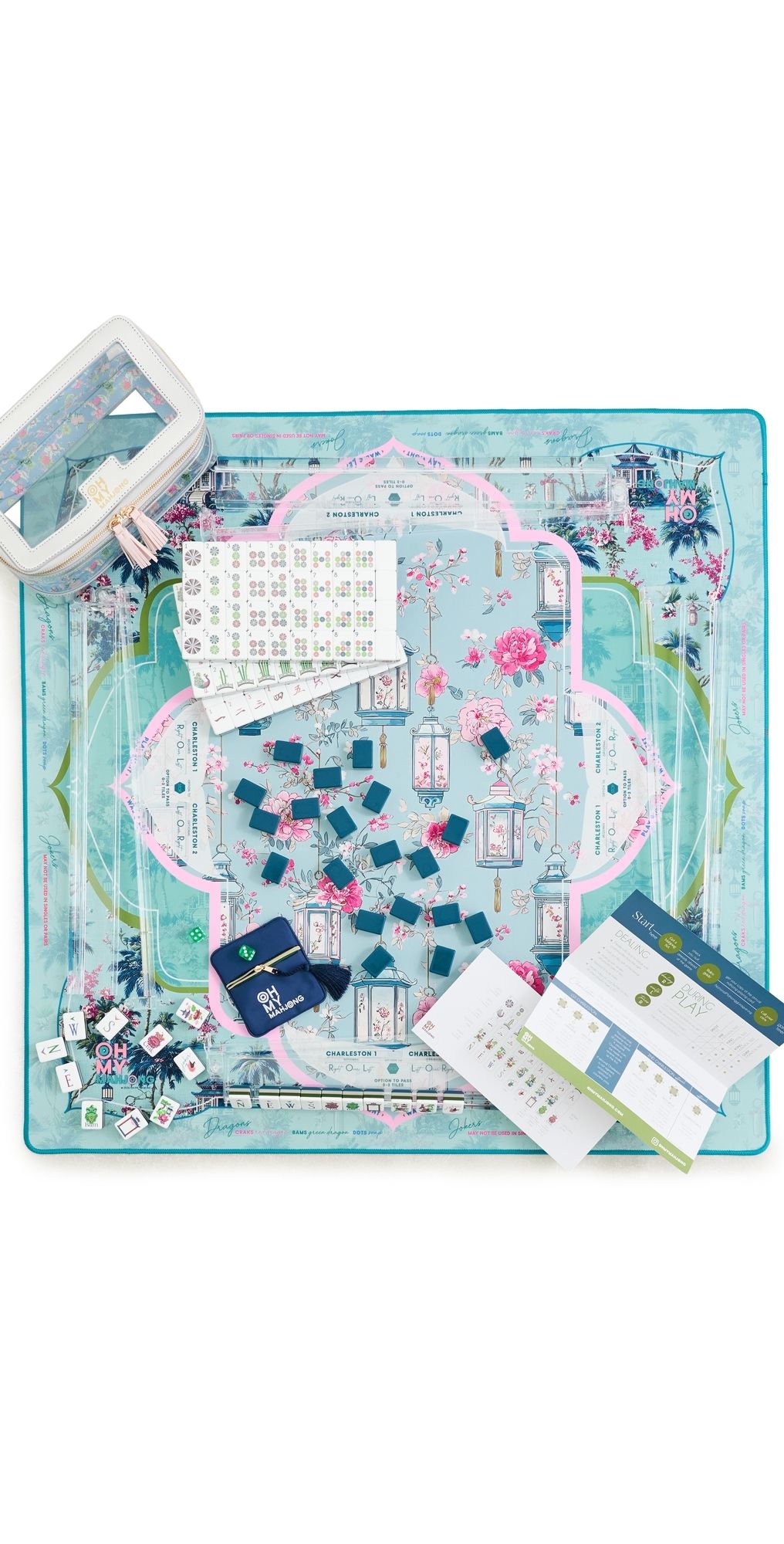 Oh My Mahjong Gatsby Mahjong Set Silver One Size