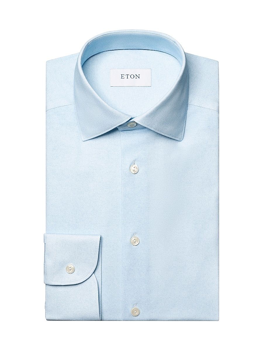 Men's Slim-Fit Solid 4Flex Shirt - Blue - Size 17.5
