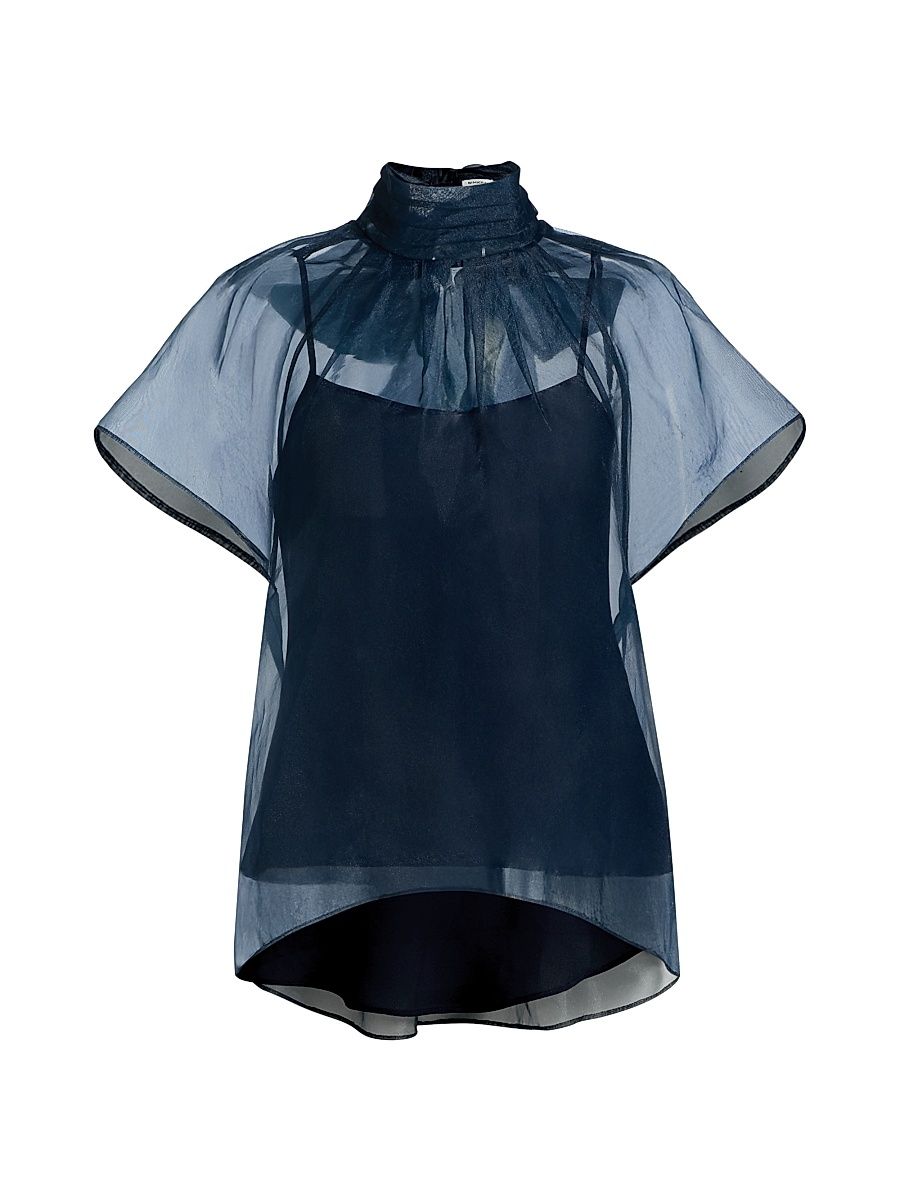 Women's Feyre Bow-Neck Top - Midnight - Size XL