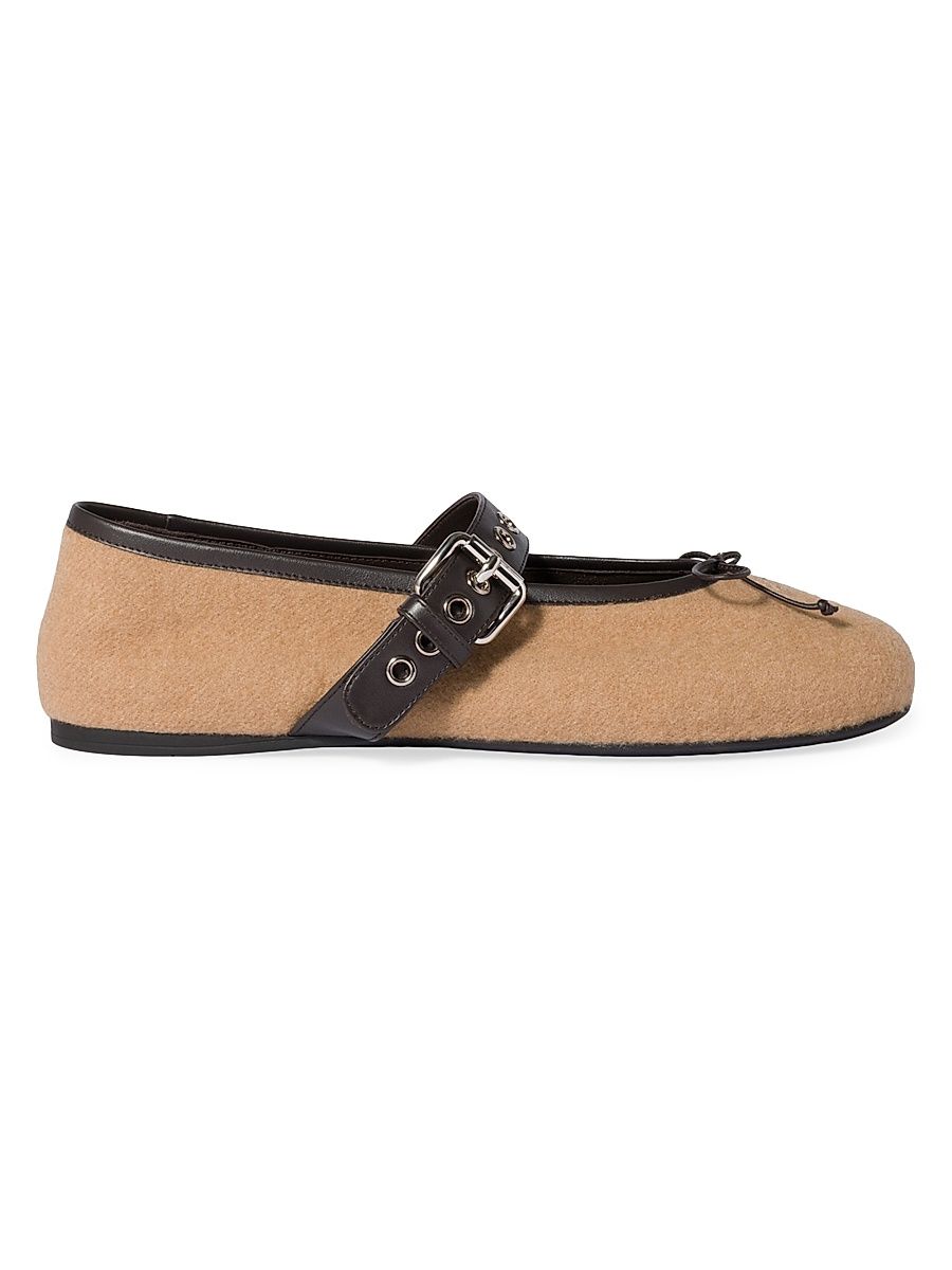 Women's Wool Ballerinas - Brown - Size 11