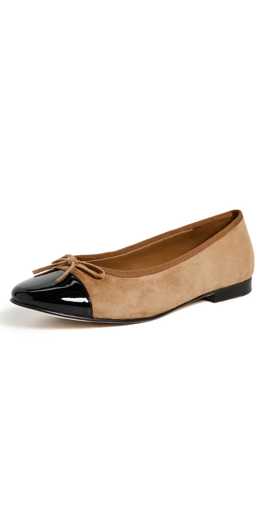 Jeffrey Campbell Arabesque Flats Beige Suede Black Combo 6.5