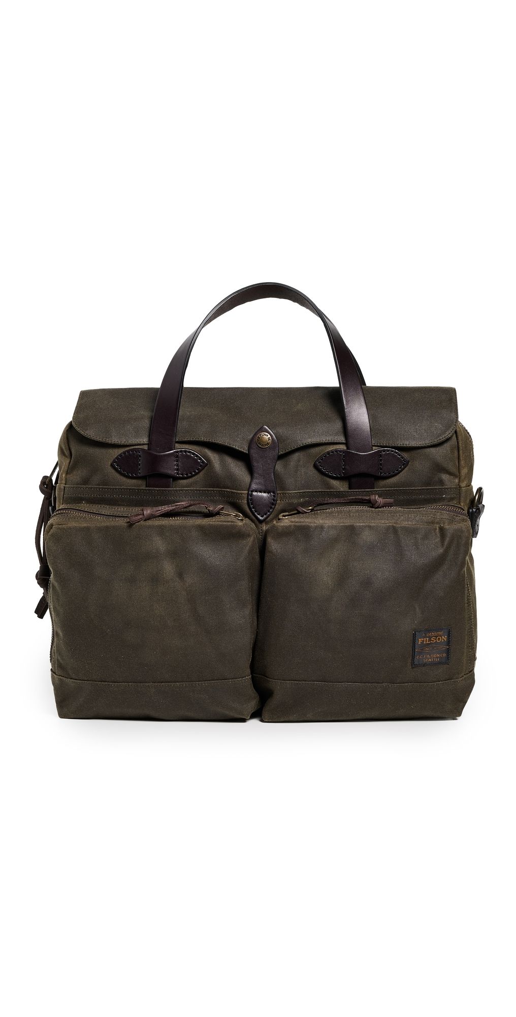 Filson Tin Cloth 24 Hour Briefcase Otter Green One Size