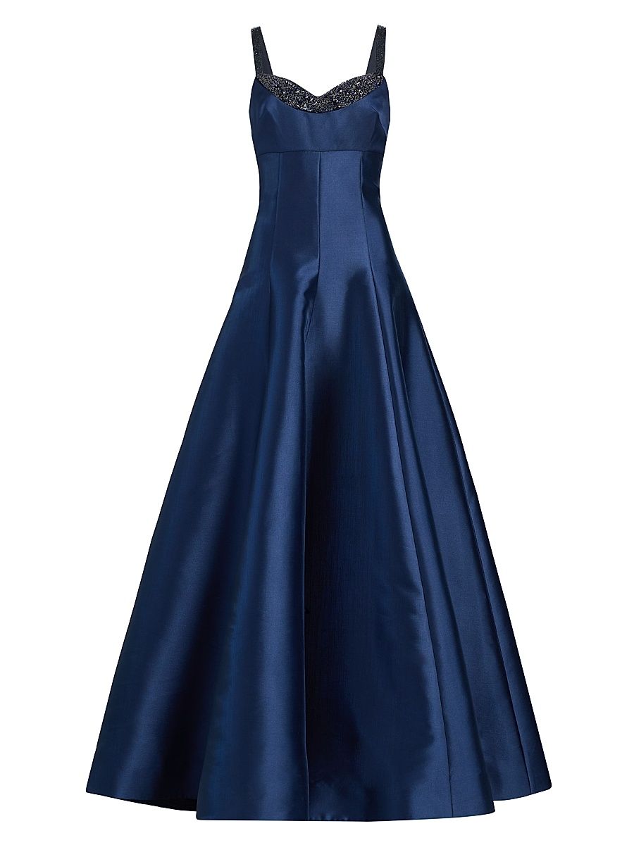 Women's Alba Embellished Peekaboo Gown - Nautical Navy - Size 16