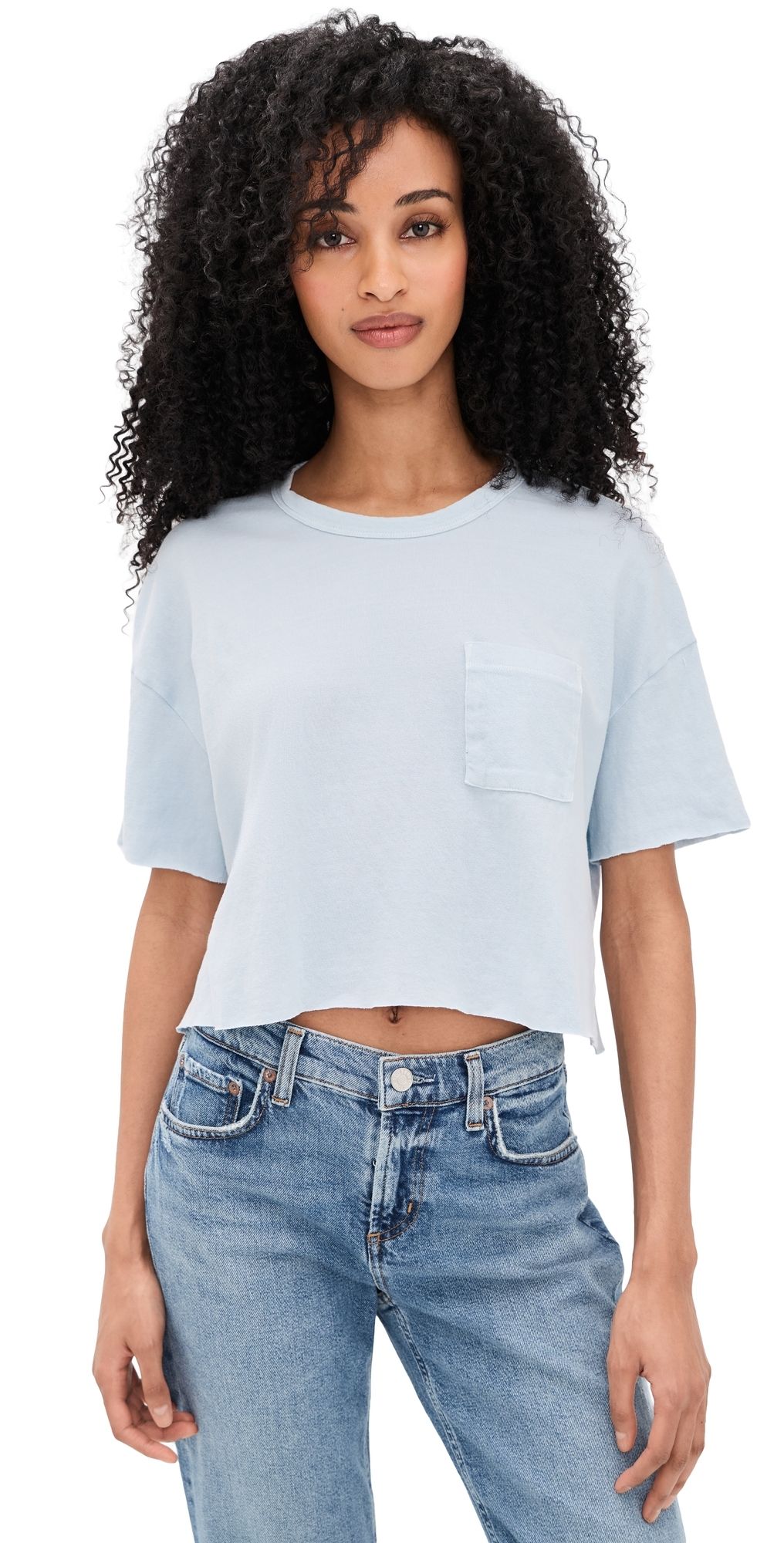 James Perse Cropped Relaxed Fit Pocket Tee Memory 0