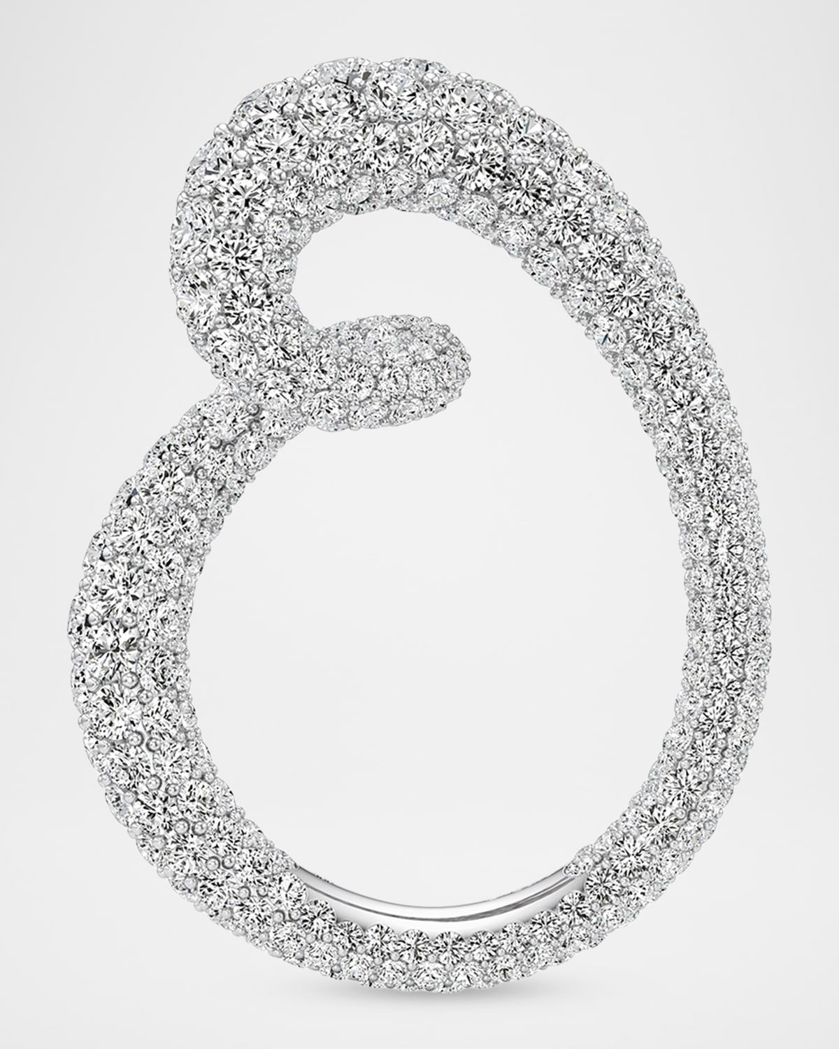 Whirlwind Lab-Grown Diamond Pave Ring in 18K White Gold