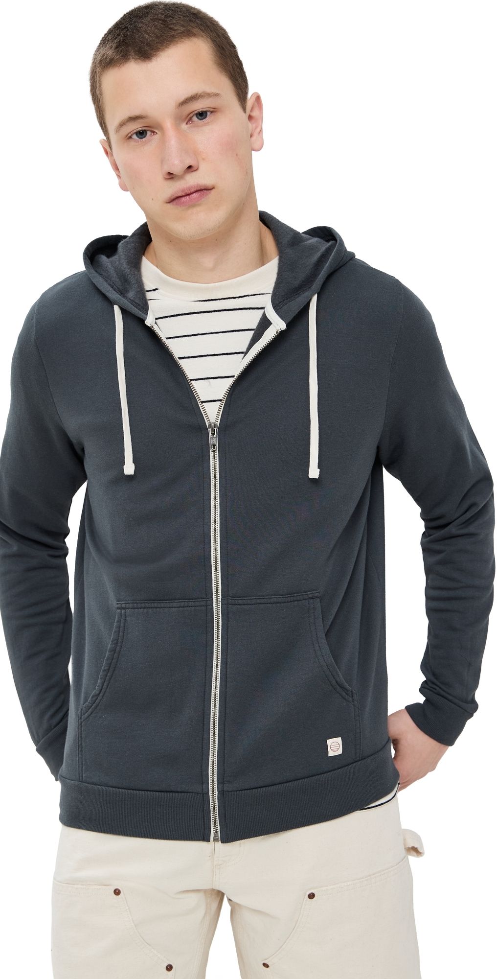 Marine Layer Afternoon Full Zip Hoodie Asphalt Grey L