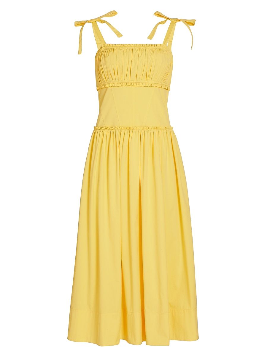 Women's Maslow Pleated Midi-Dress - Yolk - Size 12