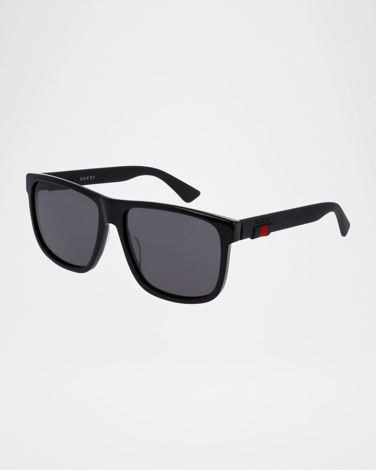 Square Acetate Sunglasses, Black