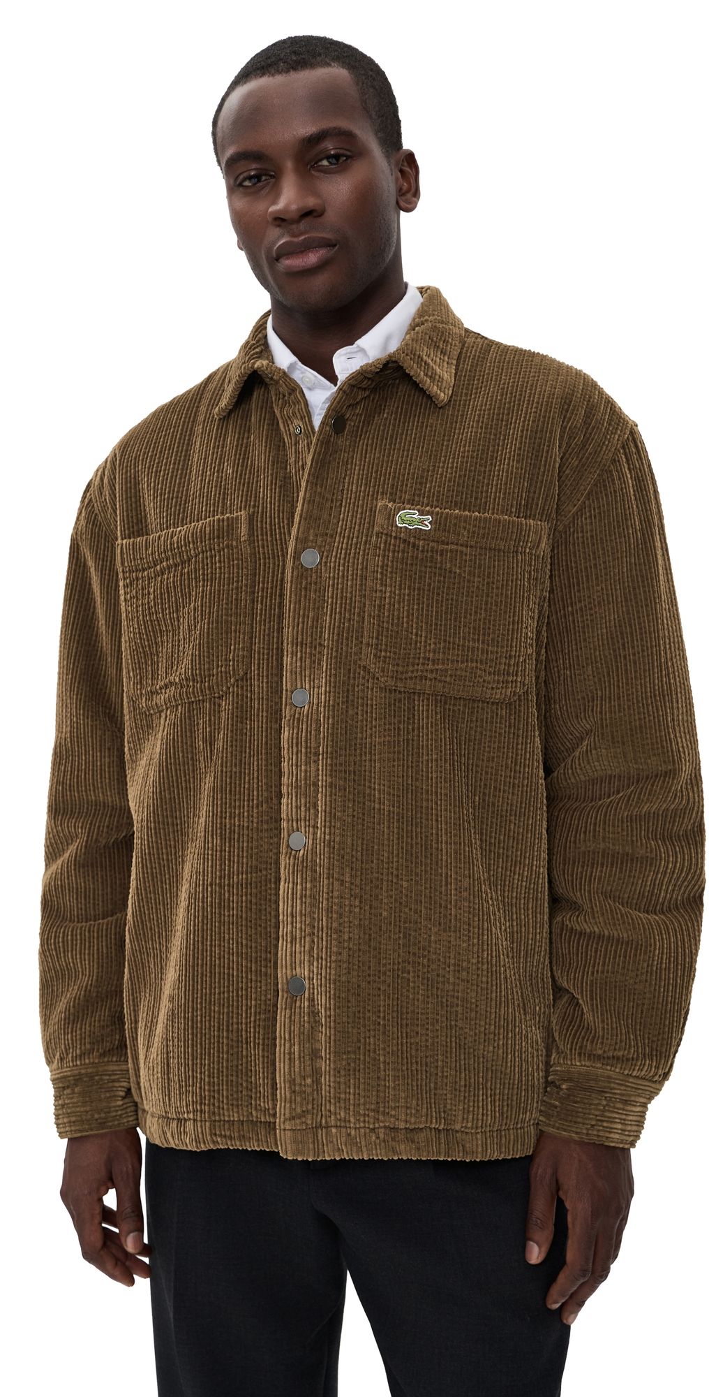 Lacoste Corduroy Padded Jacket Mascara XL