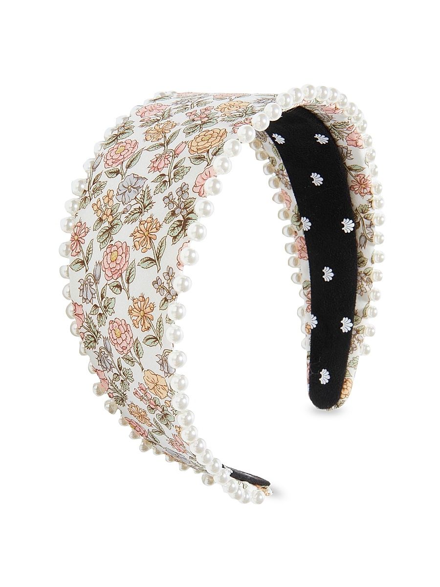 Women's Brigitte Liberty Imitation Pearl-Trim Headband - Davalia Flowers