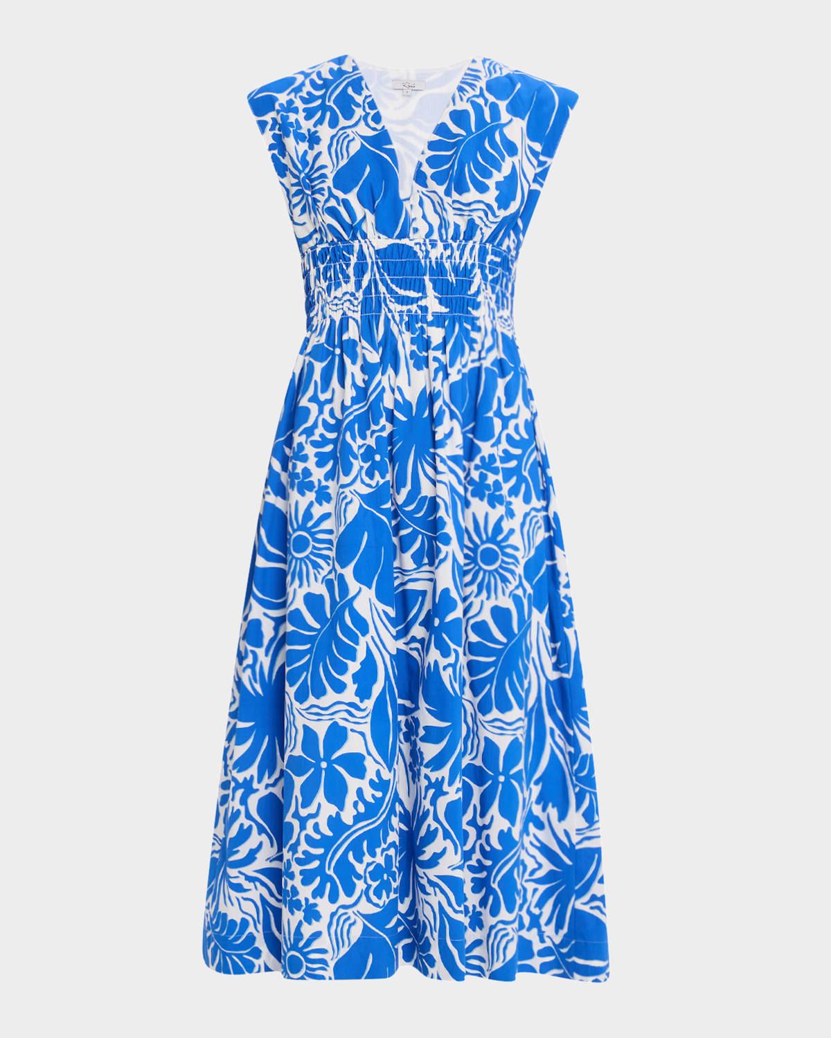 Roxanne Cap-Sleeve Midi Dress