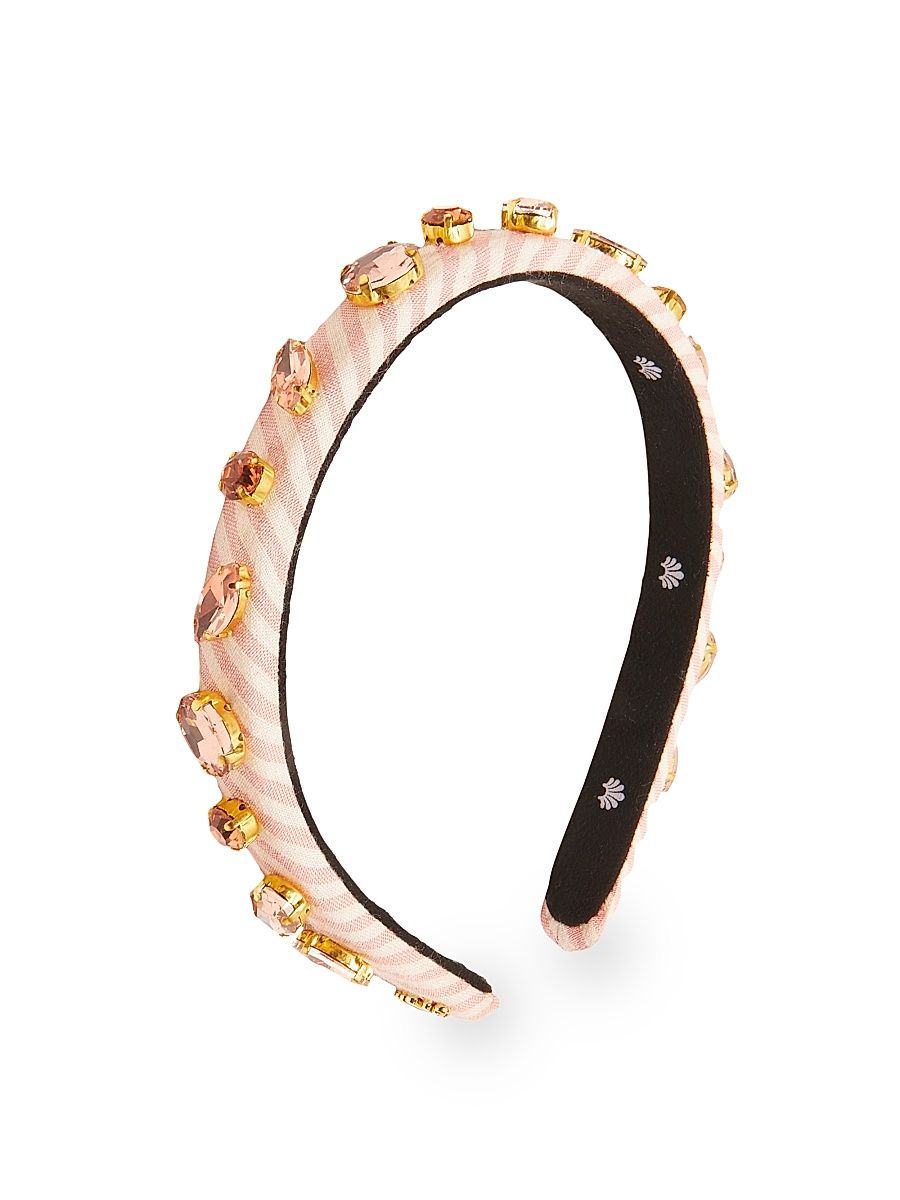 Women's Gigi Embellished Striped Cotton Headband - Ballet Slipper Pink