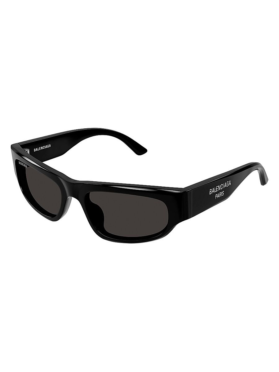 Men's 56MM Rectangular Sunglasses - Black
