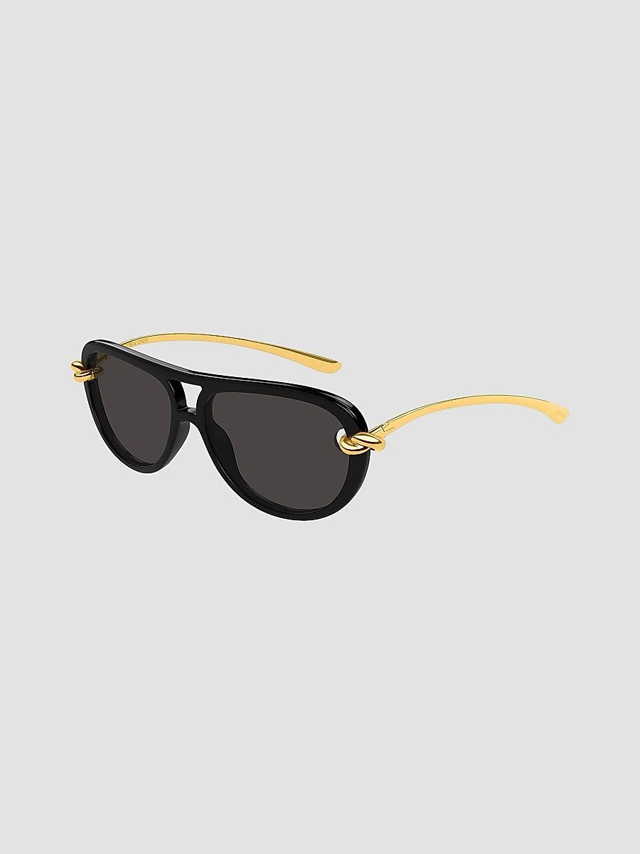 Bottega Veneta Women's Knot 58MM Aviator Sunglasses - Black