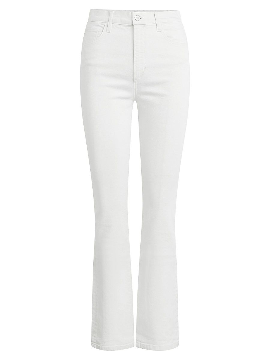 Women's The Valentina Super High-Rise Boot-Cut Jeans - Anchorage White - Size 32