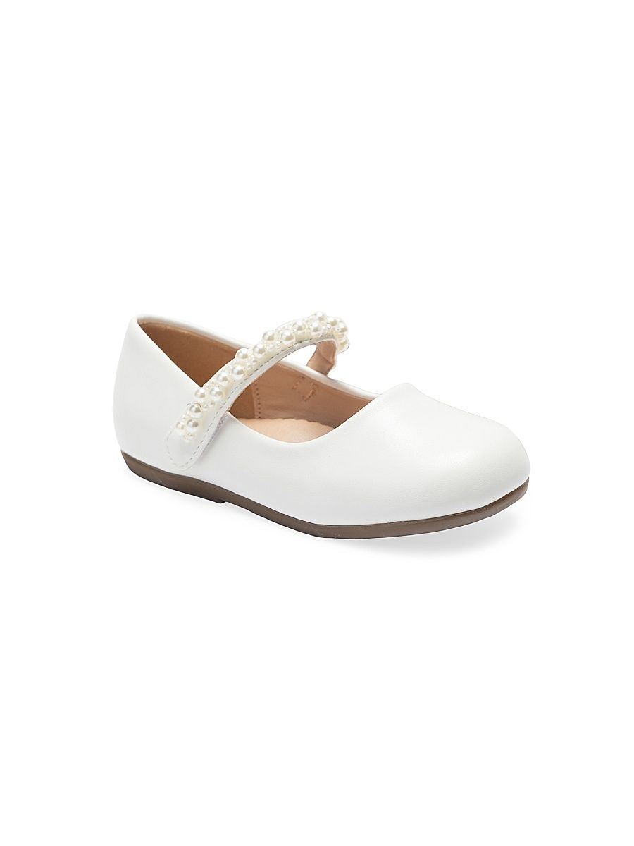 Baby Girl's & Little Girl's Pearl Flats - White - Size 5 (Baby)