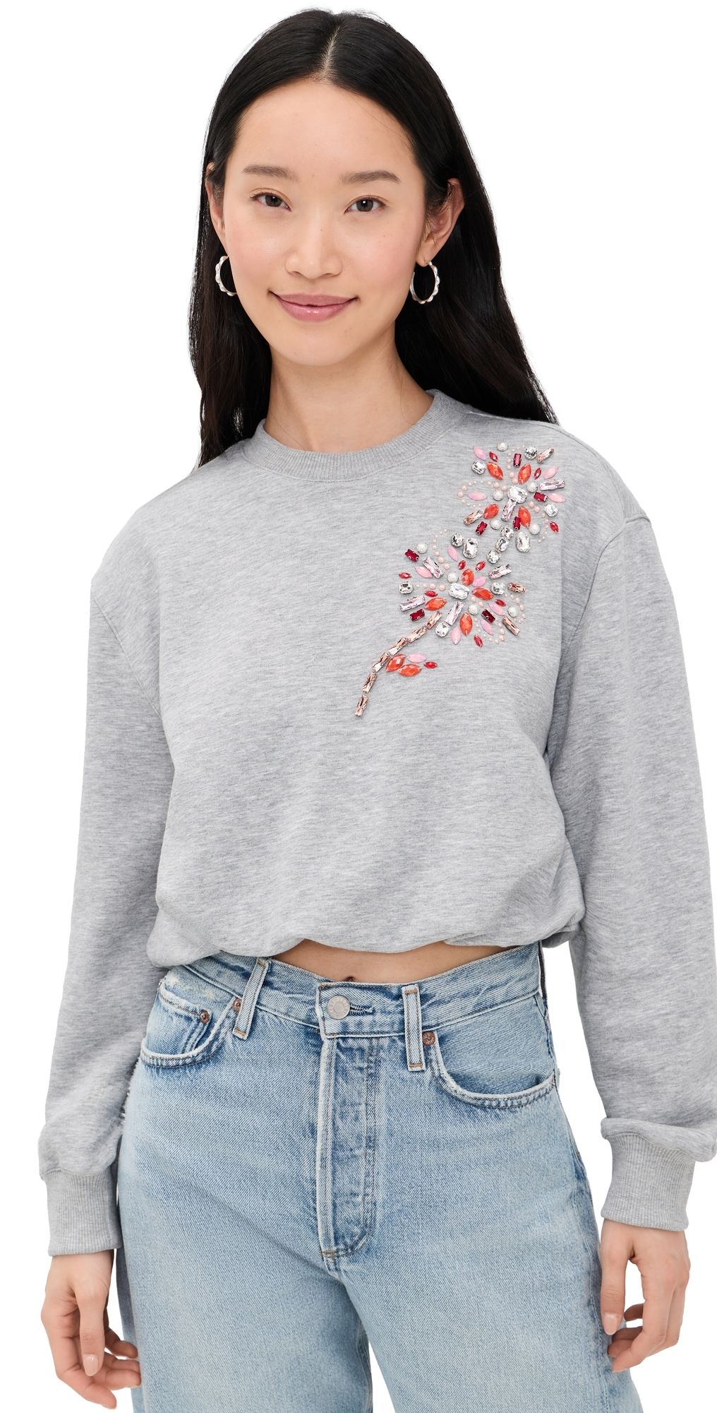 Cinq à Sept Twilight Spark Davini Pullover Heather Grey XXS