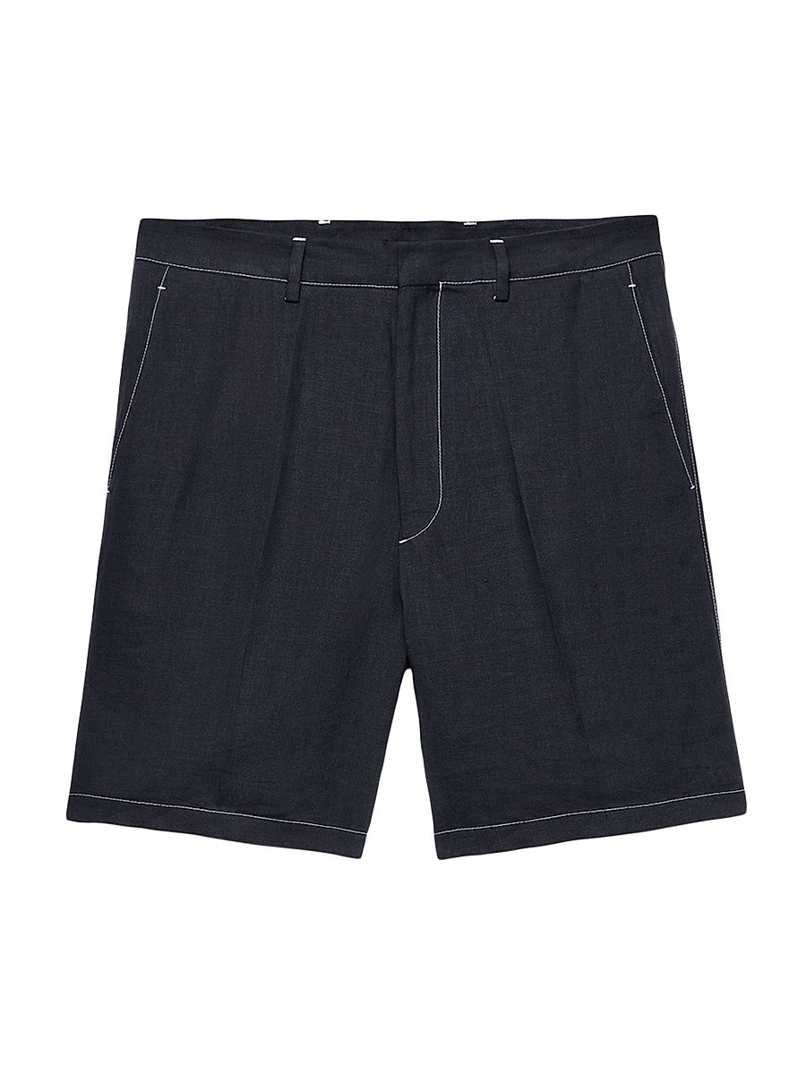 Men's Linen Bermudas - Black - Size 32